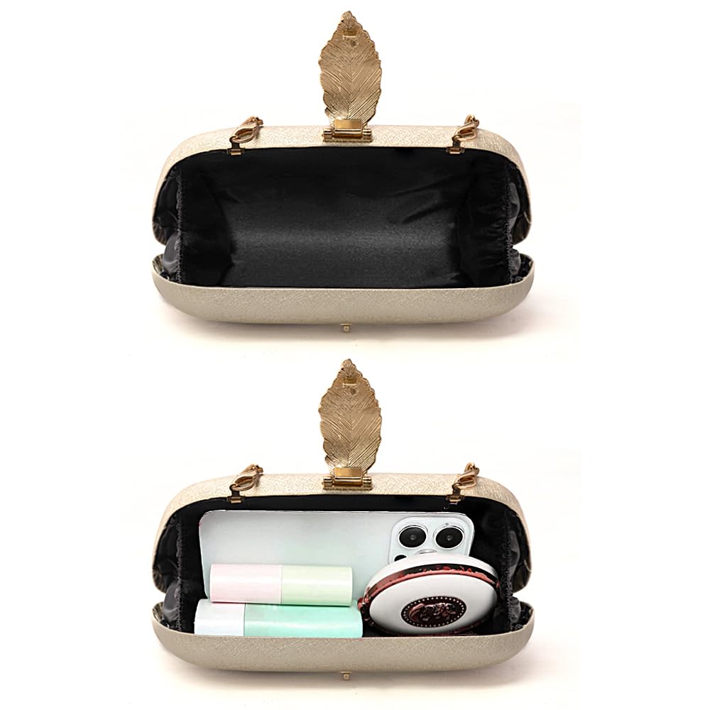 INOVERA (LABEL) Women Evening Hand Clutch | Ladies Party Wedding Purse with Chain Strap