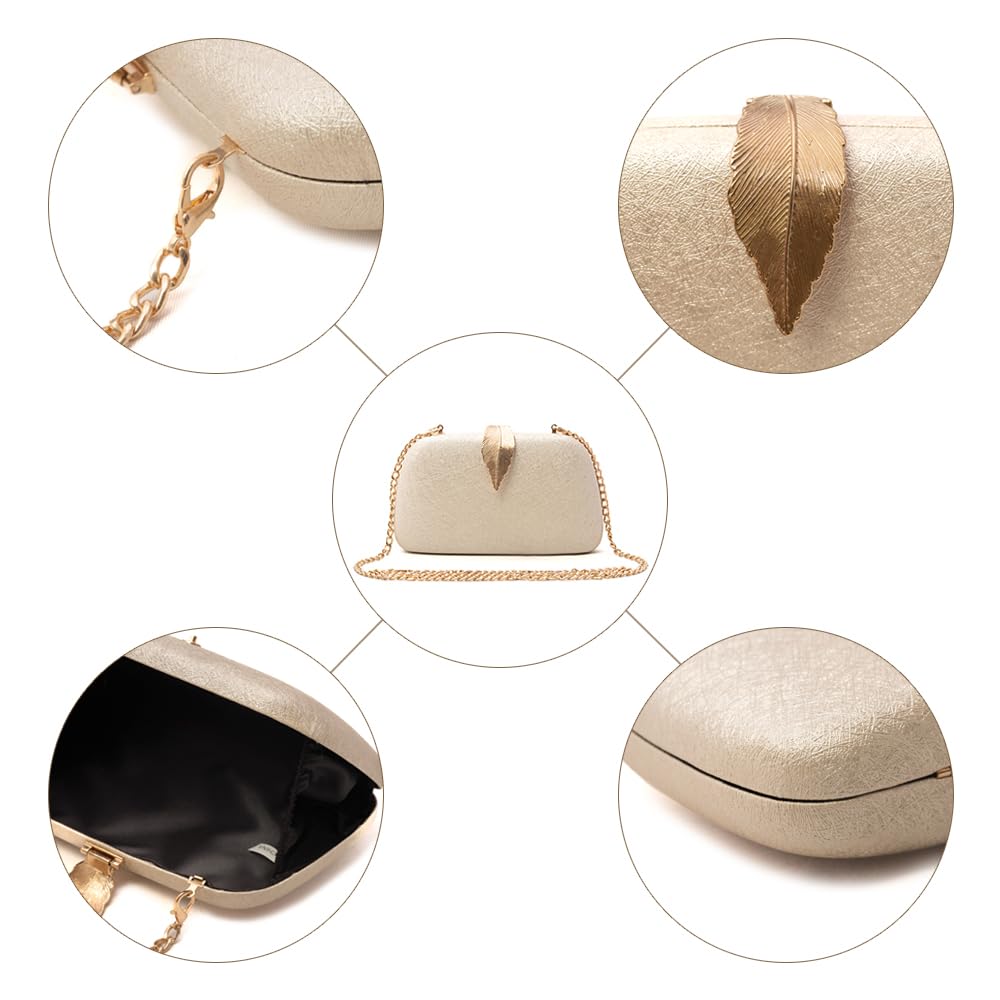 INOVERA (LABEL) Women Evening Hand Clutch | Ladies Party Wedding Purse with Chain Strap