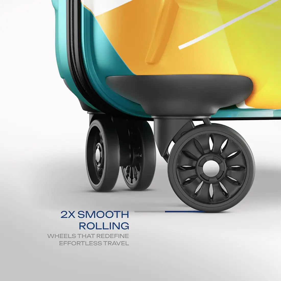 Safari Luma Neo 8 Wheels 66cm Medium Size Trolley Bag, Hard Case Printed Polycarbonate, 360 Degree Wheeling Checkin Luggage for Men & Women, Suitcase for Travel, Trolley Bags for Travel, Multicolour