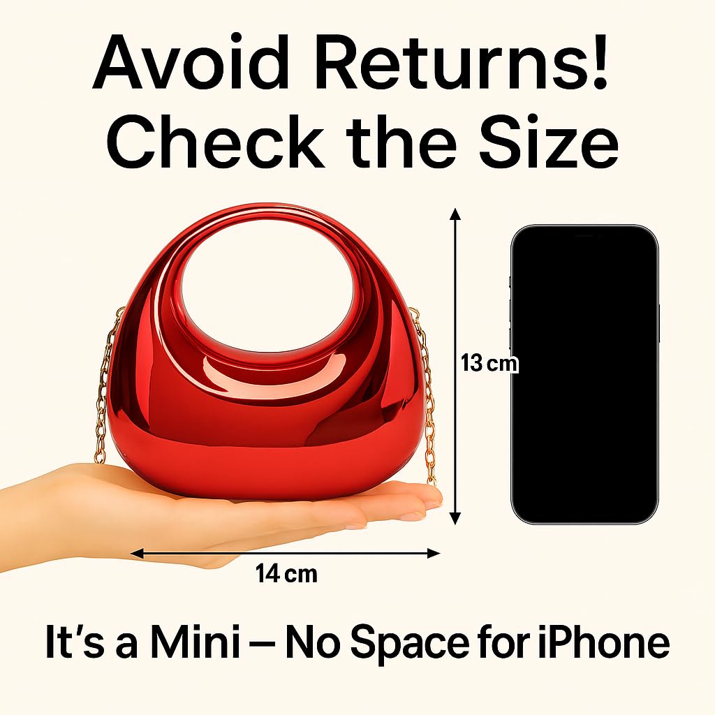 Moon Clutch Purse Acrylic Evening Handbag for Women Crossbody Sling Bags with Detachable Chain Strap Glossy Stylish Latest Ladies Girls Small Size Cute Wallet Party Wedding Gift item