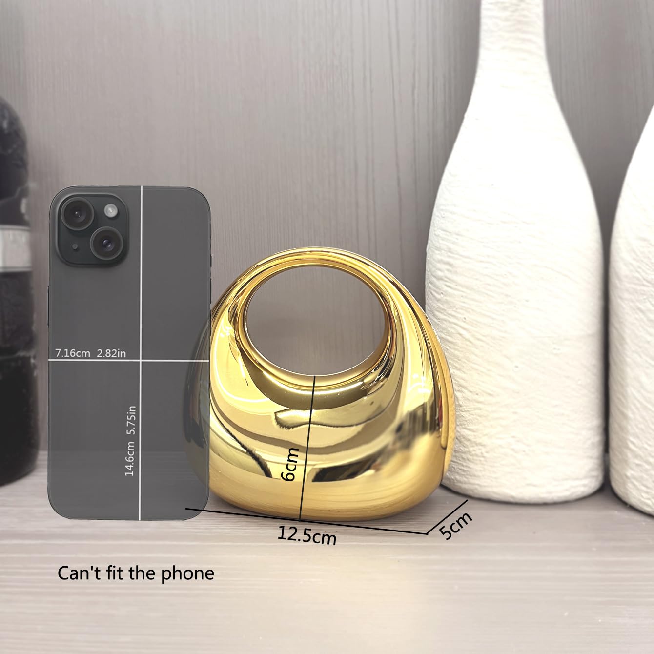 Moon Clutch Purse Acrylic Evening Handbag for Women Crossbody Sling Bags with Detachable Chain Strap Glossy Stylish Latest Ladies Girls Small Size Cute Wallet Party Wedding Gift item