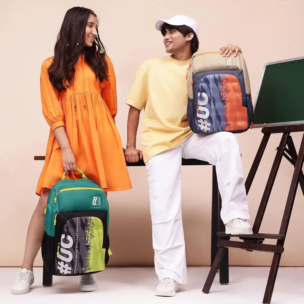 uppercase 33L Campus 04 | School Bag | Double Compartment with Top & Side Quick Access Pocket | Well- Padded Backpack | Side Water-Bottle Pocket | Unisex | 750 Days Warranty 