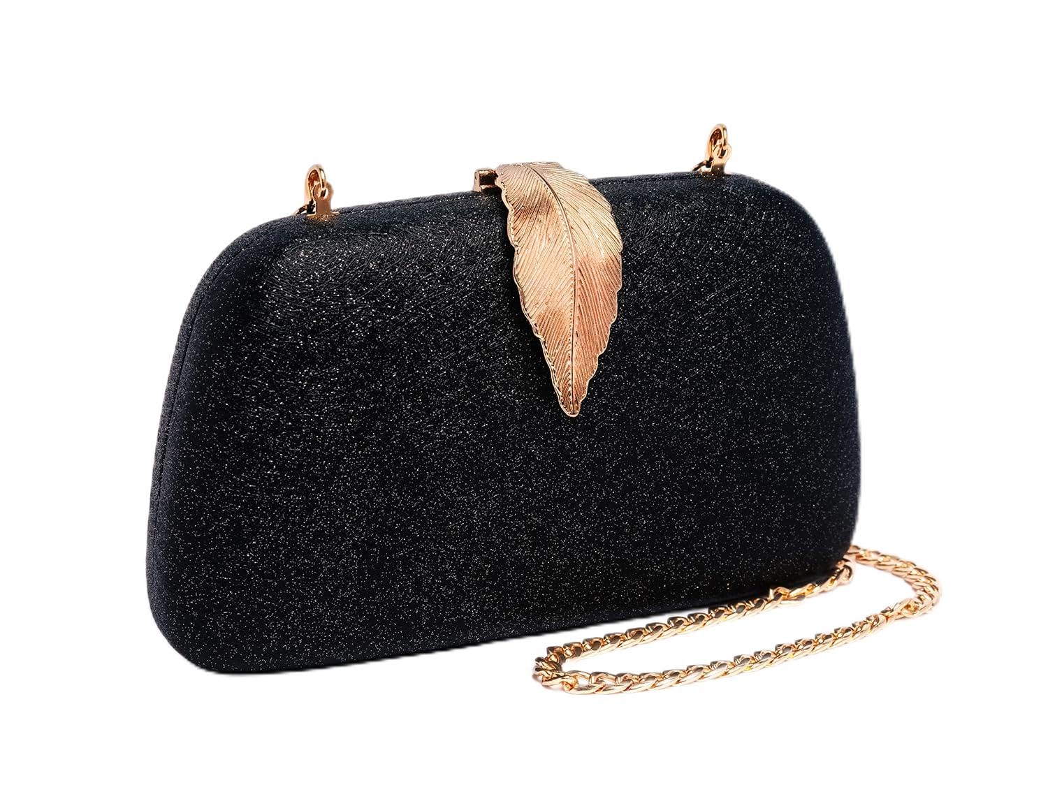 INOVERA (LABEL) Women Evening Hand Clutch | Ladies Party Wedding Purse with Chain Strap