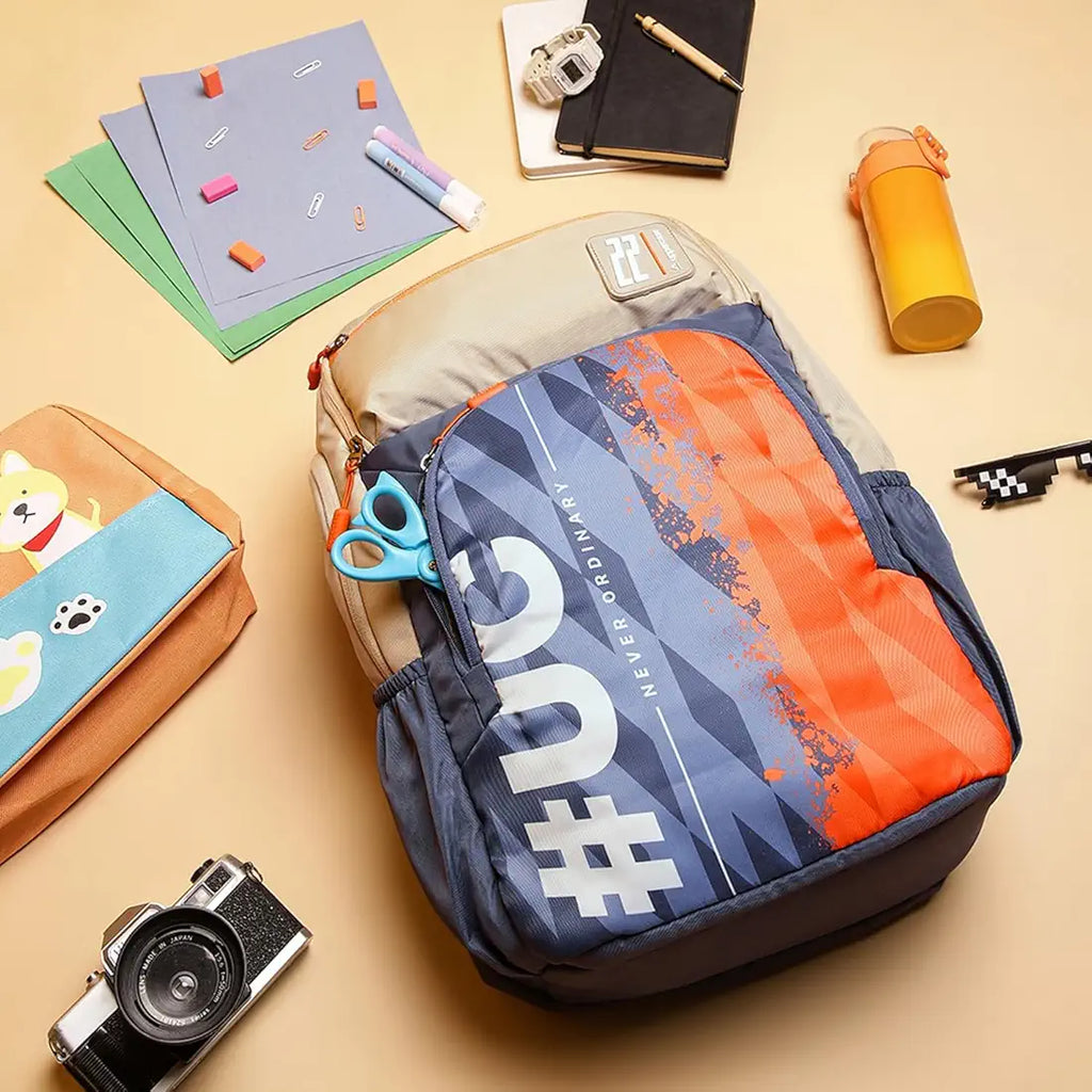 uppercase 33L Campus 04 | School Bag | Double Compartment with Top & Side Quick Access Pocket | Well- Padded Backpack | Side Water-Bottle Pocket | Unisex | 750 Days Warranty 