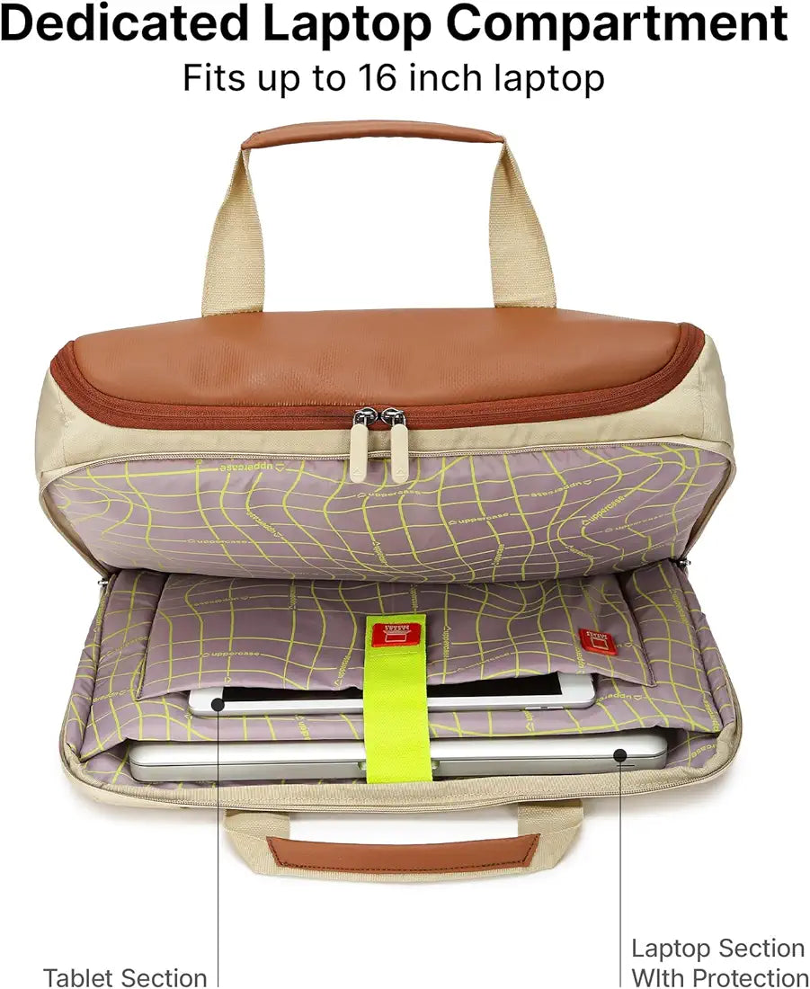 uppercase 14L Omega 03 Professional Laptop Messenger Bag | up to 15.6''| 3x More Water Resistant| Tablet Compartment| Multiple Organisers| Office Bag for Men & Women 