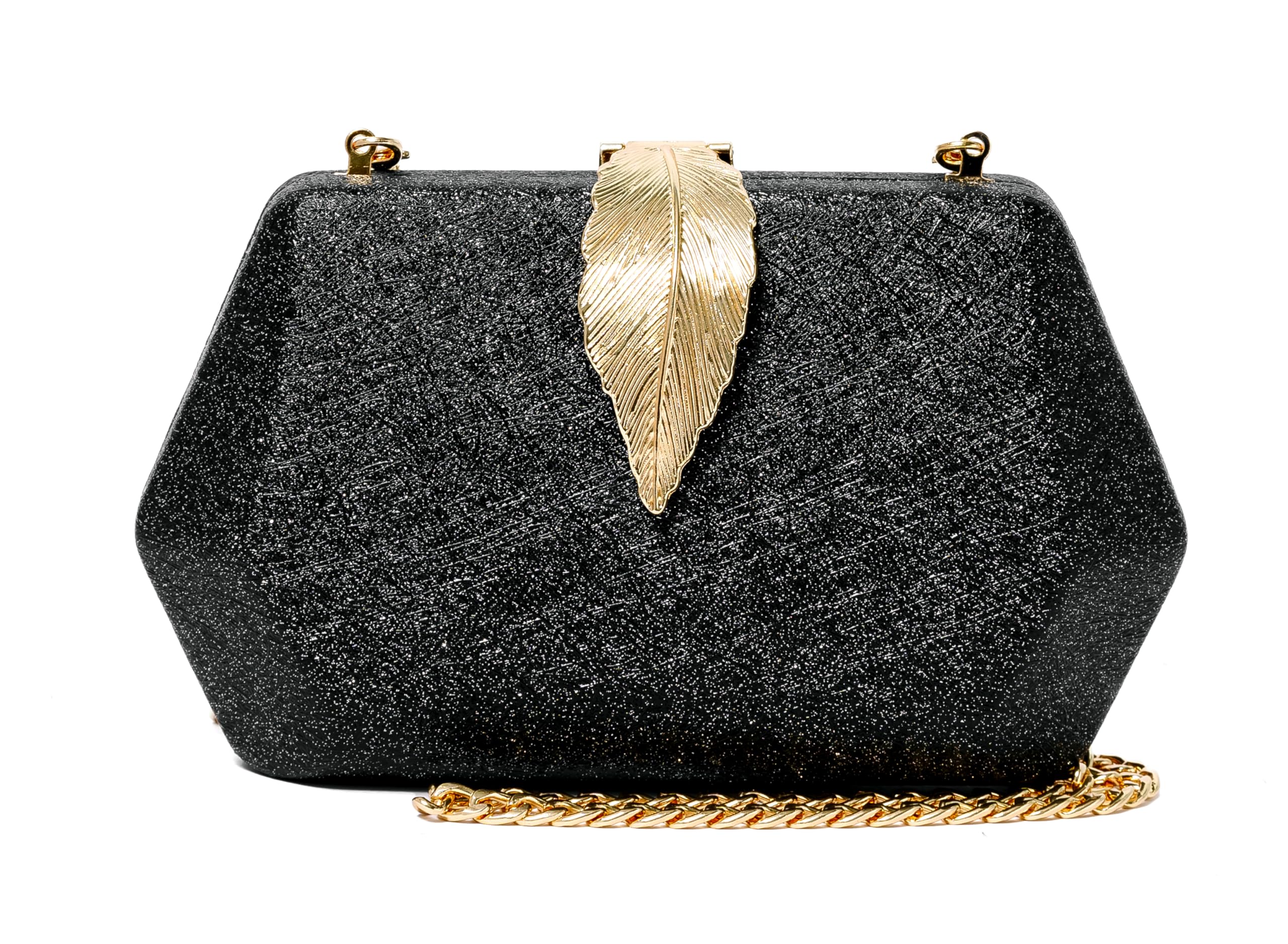 INOVERA (LABEL) Women Evening Hand Clutch | Ladies Party Wedding Purse with Chain Strap